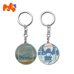 Customized Promotional Business Gifts Guangzhou Craft Gifts Handmade Round Portable Sublimation Blanks Metal Key Chains