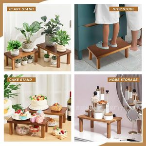 Wooden <b>Desktop</b> Storage Rack Multi Purpose Stackable <b>Shelf</b> For Kitchen Living Room - Product Image 3