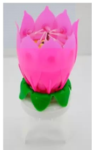 Velas Musicales Giratorias al por Mayor para Fiestas, Velas de Fuegos Artificiales para Pastel de Cumpleaños, Flor de Loto para Celebraciones de Pascua y Año Nuevo en Bares - Product Image 3