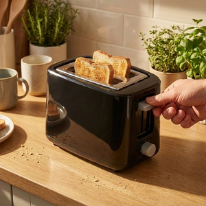 <span class=keywords><strong>Tostadora</strong></span> Eléctrica de 2 Rebanadas con Enchufe Europeo, Carcasa de Plástico, Cancelación con un Solo Botón, Control de Tostado Variable, Uso en Hoteles - Product Image 3