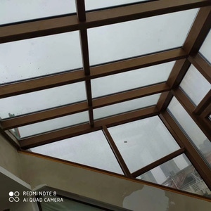 <span class=keywords><strong>Alucasa</strong></span>, venta al por mayor, solárium moderno, casa de cristal, todas las cuatro estaciones, tienda de aluminio, uso de Hotel al aire libre, moldura de techo triangular - Product Image 2