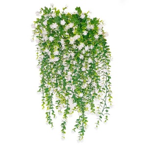 Set di Piante Verdi Artificiali: Eucalipto, Camelia, Edera in Colori Misti per Decorazioni Matrimoniali e Domestiche, Fiori Artificiali Pendenti - Product Image 5