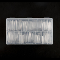 Caixuan 500 pièces/boîte Abs Transparent Xxl Extra Long cercueil carré ongles conseils faux ongles français ongles artificiels demi-couverture
