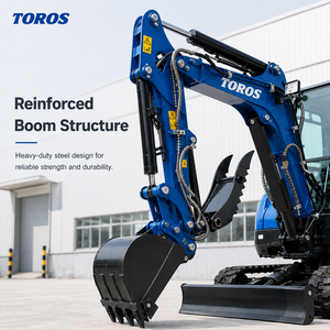 Mini-excavatrice sur chenilles TOROS populaire, 1 tonne, 2 tonnes, 3,5 tonnes, CE EPA, avec moteur, pour travaux agricoles et routiers - Product Image 3