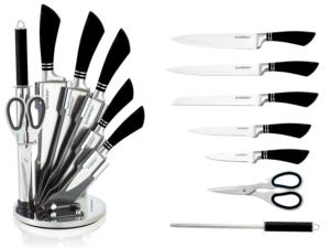 9 قطعة المطبخ المنزلية الطبخ الفولاذ المقاوم طاقم سكاكين من الصلب - Product Image 3