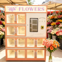 Distributeur de fleurs écologique et efficace avec batterie solaire et moniteur d'énergie