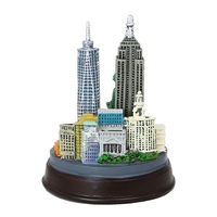 Patung miniatur kerajinan Resin buatan tangan kota kustom baru York ornamen patung Resin untuk koleksi Dekorasi Rumah