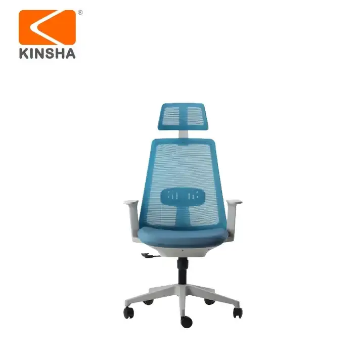 통기성 메쉬 백 지원 척추 인체 공학적 안락 의자 더블 키 큰 사무실 의자
