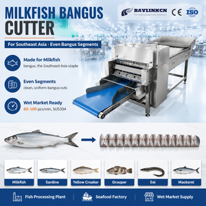 Máquina Cortadora de Pescado Automática SUS304 con Cinta Transportadora Separación Cabeza Cuerpo Cola para Sabalote <span class=keywords><strong>Sardina</strong></span> - Product Image 1