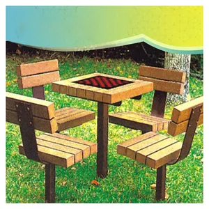 Baihe आधुनिक शीशम लकड़ी आउटडोर टेबल बेंच आउटडोर उद्यान बेंच पार्क