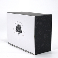 Boîte en carton personnalisée avec logo, nouveau design, pour cadeaux, foulards, serviettes, sous-vêtements, chaussettes, sous-vêtements en carton ondulé