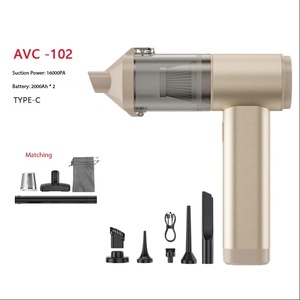 पोर्टेबल वायरलेस हैंडहेल्ड एब्स कार वैक्यूम क्लीनर usb चार्ज ब्रशलेस 16000 पा सक्शन पावर तीन गियर सफेद - Product Image 1