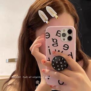 Grosir wanita gadis putih coklat kotak-kotak garis kustom asetat akrilik tanpa penyok bengkok Pin rambut dapat disesuaikan tidak ada kerut klip rambut - Product Image 3