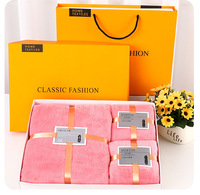 Ensemble trois pièces en polaire corail de haute qualité et tendance, couleur unie, en coffret cadeau, souvenir d'hôtel