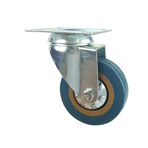 Roulettes de charoises mixtes pour petits équipement, disques à roulettes de meuble, en PVC gris galvanisé, solide et léger - Product Image 3