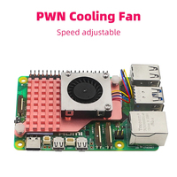 Raspberry Pi 5 Radiator kipas PWM, pendingin aktif Full tembaga untuk Raspberry Pi 5