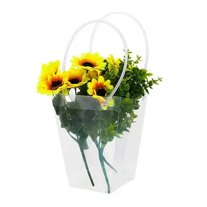 鲜花提包透明礼品袋鲜花PVC宠物塑料袋鲜花花束