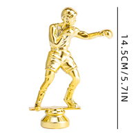 Bonne qualité boxe gratuite Art Martial Award trophée en plastique doré Figurine Topper Figure GZ92