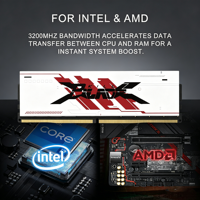 PUSKILL DDR4 3200MHz 3600MHz RGB RAM 8GB 16GB 32GB Desktop Gaming Memory UDIMM 1.35V