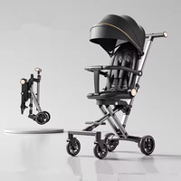 Poussette bébé à double barre de support, cadre en alliage d'aluminium, repose-pieds dissimulé, pliable, plusieurs couleurs au choix – Vente chaude directe usine