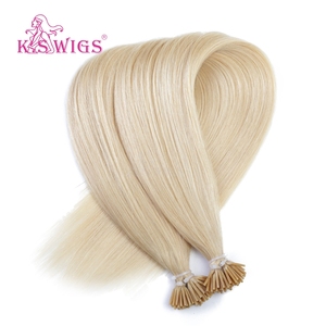 Extensions de cheveux K.SWIGS I-Tip, 100% cheveux humains Remy, sans chaleur, sans colle, perles en silicone, invisibles, légères, réutilisables, couleur personnalisée - Product Image 5