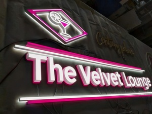 Tùy chỉnh chất lượng cao facelit và backlit Led chữ ký Led Logo tường trang trí cho cửa hàng quảng cáo kinh doanh Đăng - Product Image 4