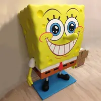 Famous Cartoon Movie Character Life Size Fiberglass SpongeBob Statue