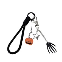Nouveaux porte-clés élégants en corde tressée, accessoires pour sacs, porte-clés en forme de citrouille d'Halloween pour sacs
