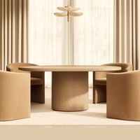 Table à manger fabriquée par Sigma, style classique moderne, matériau anti-rayures, taille personnalisée, prend facilement en charge les grands plateaux de service