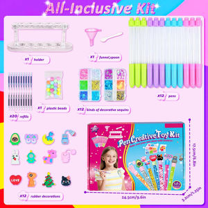 50 एक्सेसरीज़ diy पेन बनाने की किट, 12 स्पार्कली पेन बनाने की किट, मजेदार पेन निर्माता स्टूडियो - Product Image 6