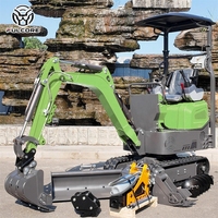 Mini-excavatrice FULCORE avec flèche à oscillation latérale en option, performance de creusement stable pour le creusement de fondations, livraison gratuite