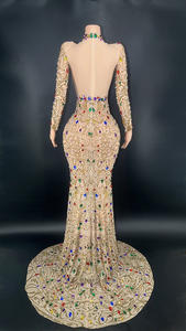 Nocance блестящие платья со стразами элегантные вечерние платья из Китая с кристаллами для женщин для вечеринки и клуба Vestidos De Baile 2022 платье для выпускного вечера - Product Image 3