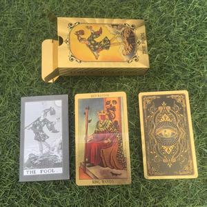 Grosir kartu Permainan <span class=keywords><strong>TAROT</strong></span> PVC bahasa Inggris dan Spanyol FOIL emas kustom ESPANOL <span class=keywords><strong>TAROT</strong></span> dengan buku panduan - Product Image 2