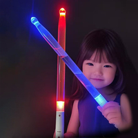 Baguettes de batterie lumineuses LED en acrylique, couleur et logo personnalisables, décorations de fête portables