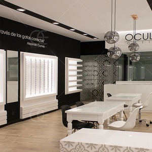 Kính nóng hiển thị Kệ bán lẻ hiển thị quang học tủ kính mát bằng gỗ hiển thị giá phổ biến kính Showcase - Product Image 4