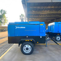 Compresseur d'air à vis portable à moteur diesel 8,6 bars 125 psi 1025 CFM 29 m³/min pour le forage minier et le sablage HX290-9