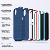 Coque de téléphone en silicone liquide antichoc magnétique, coque de protection au toucher doux pour Apple iPhone