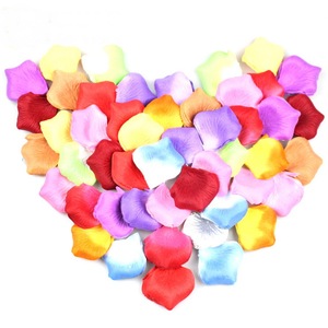 Pétalos de rosa artificiales, seda, no tejidos, decoraciones para fiesta de boda - Product Image 2