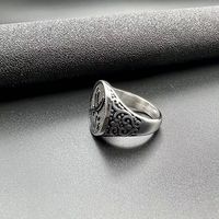 Bijoux vintage punk Messia en titane poli style arabe double lames en acier inoxydable pour hommes