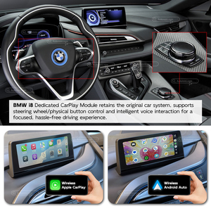 Kit d'interface de module décodeur sans fil Apple CarPlay et Android Auto AutoMMI série I8 pour BMW I8 I12 2014-<span class=keywords><strong>2020</strong></span> - Product Image 3