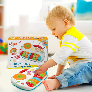 Teclado de Piano, juguete <span class=keywords><strong>Musical</strong></span> con sonido iluminado, aprendizaje educativo interactivo para niños pequeños, instrumentos electrónicos para bebés, Juguetes - Product Image 3