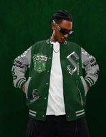 Vestes de baseball personnalisées pour hommes, style universitaire, style streetwear, patchwork, broderie en chenille 3D, boutons, veste d'hiver