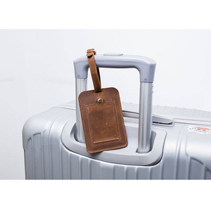 Etiqueta de equipaje retro de cuero ZENOS, tarjeta de embarque, etiqueta de maleta de piel de vaca, correa de identificación de equipaje con protección de privacidad, antipérdida - Product Image 6