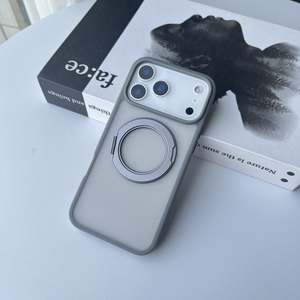 Coque de téléphone magnétique en TPU+PC, style Ins, pour 17 13 14 15 16 Pro Max, avec support rotatif à 360° - Product Image 4