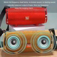 Enceinte Bluetooth sans fil TG189 7W*2, mini enceinte portable, boîte à son S Belt, multifonctionnelle, étanche IPX4, subwoofer pour extérieur