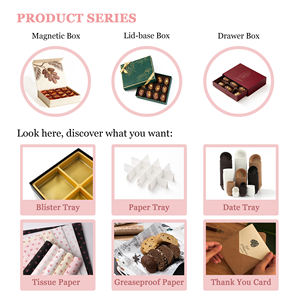 Cajas de Papel de Regalo de Chocolate con Cajón Personalizado de Lujo <span class=keywords><strong>Retro</strong></span> con Divisor Trufa Licor <span class=keywords><strong>Caramelos</strong></span> Rígido Navidad Boda Caja de Chocolate - Product Image 5