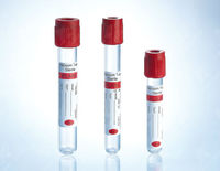 Tube de prélèvement sanguin sous vide en PET, stérile, sans additif, à bouchon rouge, pour usage vétérinaire
