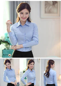 S-5XL profession elles Hemd Langarm Korean Slim Fit Abendkleid Frauen Arbeits kleidung und Hemden - Product Image 3