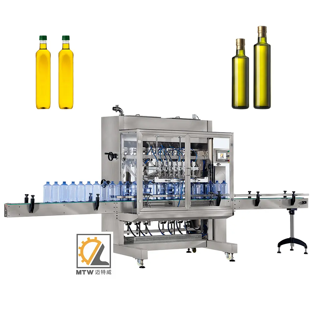 MTW servo piston tipi otomatik yemeklik yağ küçük şişe zeytinyağı dolum makinesi