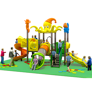 Toboggans d'aire de jeux extérieure Octopus Style Préscolaire Plastique Animal marin personnalisé pour enfants Toboggan de conduite d'eau Tube en plastique pour enfants 5-10 - Product Image 1